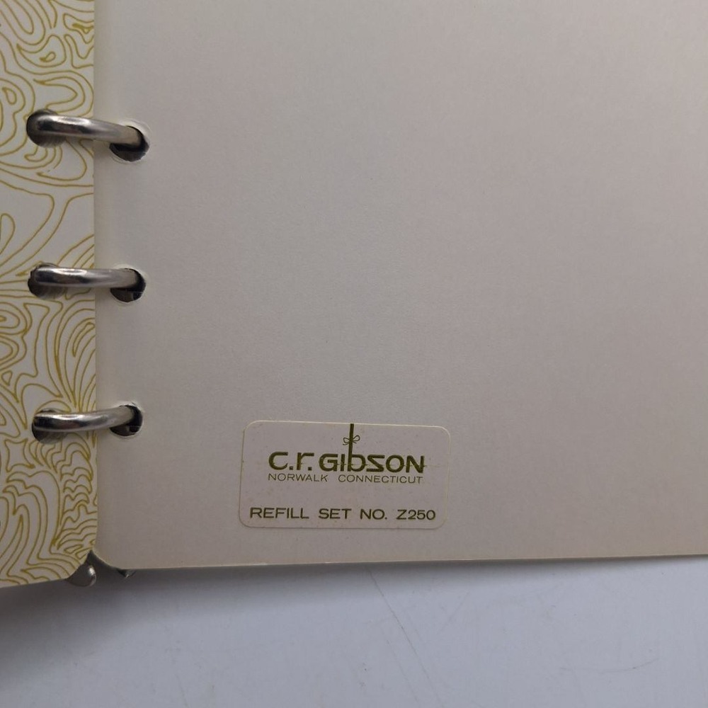 Vintage CR Gibson Address Book Organizer Grid Pattern Broken Cover Binding - Picture 12 of 12